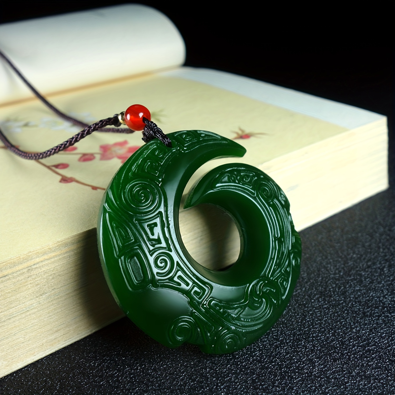 Natural Jade Necklace Good Luck Necklace Couple Gift Unisex